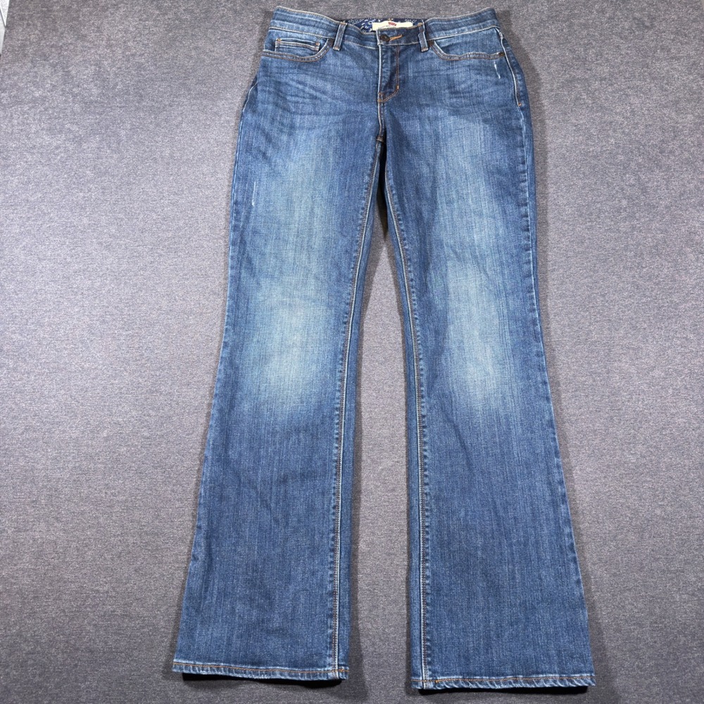 Levis 525 Bootcut Jeans Womens 8M‎ Blue Perfect Waist Flap Pocket Denim Stretch